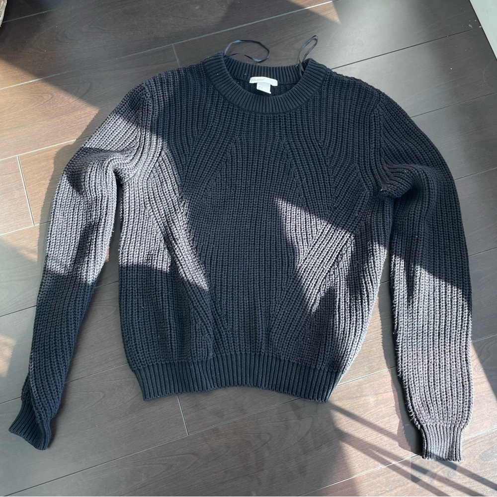 Cable Knit Women’s Black Sweater